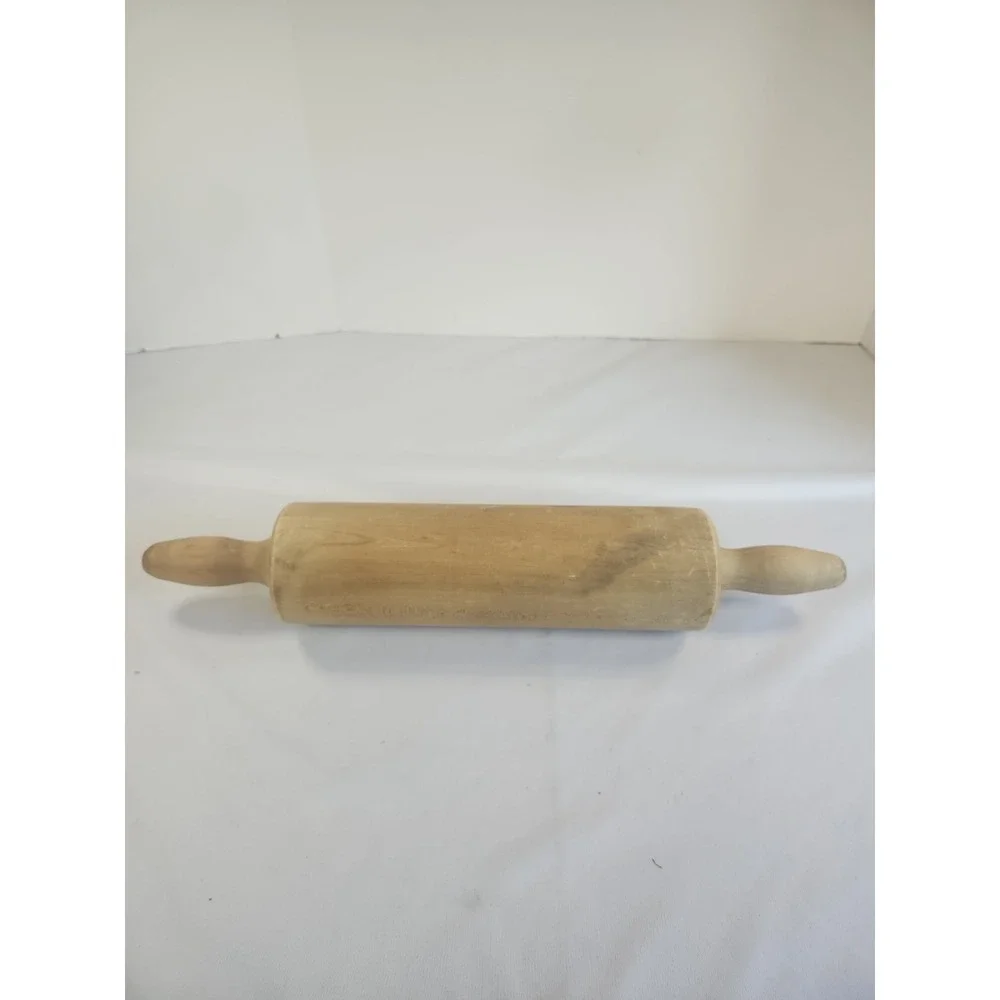 Vintage Large All Wooden Rolling Pin 19 Inches X 4 Inches